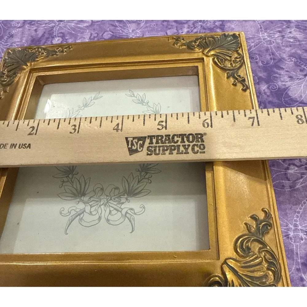 The Weston‎ Gallery Gold Ornate Picture Frame Victorian Style 5x5
